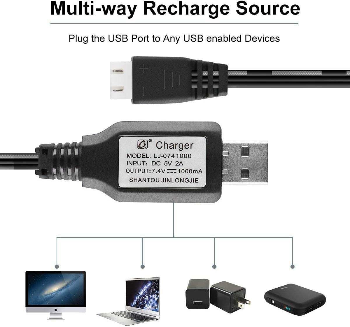 1-Pack XH-3P Balance 7.4V 1A L - Fpv Drone Charger บทวิจารณ์และราคา
